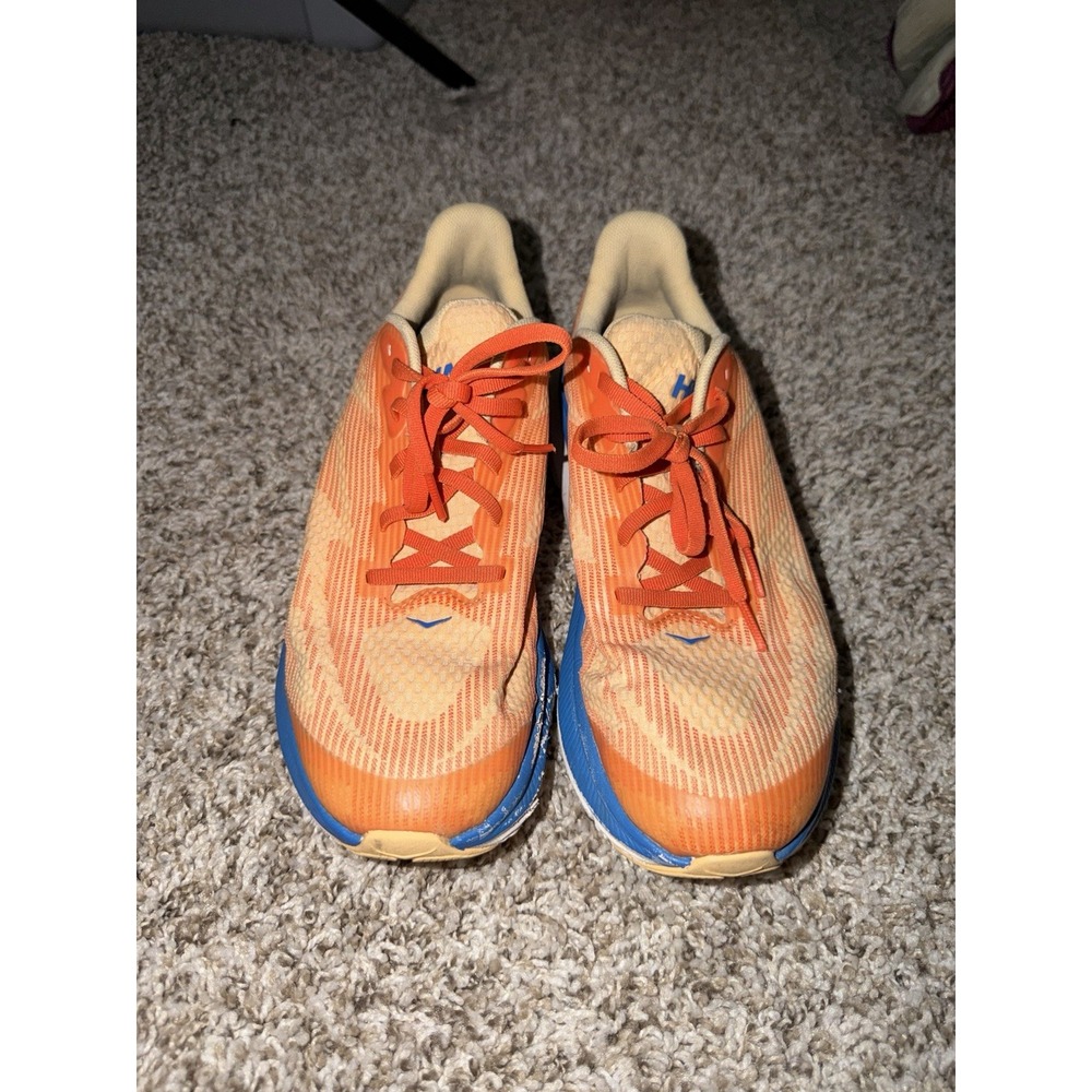 Hoka One One Clifton 9 Running Shoes Youth 7 / Women's 8.5 M Orange Blue NICE - Picture 2 of 8